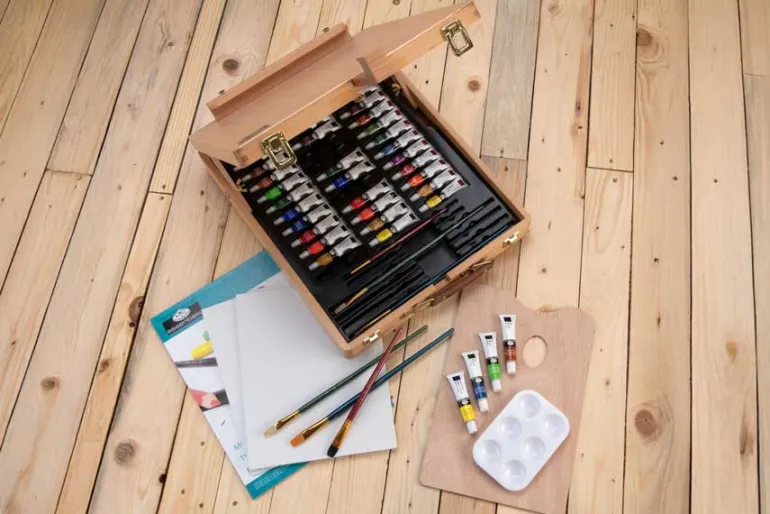 Royal & Langnickel Essentials Mixed Media Art Set & Easel 104pc
