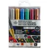 Royal 2mm Reversible Tip Acrylic Marker Set – 6 Piece – Metallic