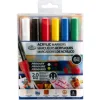 Royal Reversible Tip Acrylic Marker – 6 Piece – Primary