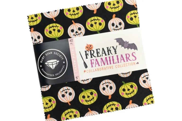 Ruby Star Freaky Familiars 5-inch Fabric Charm Pack, 42 Count