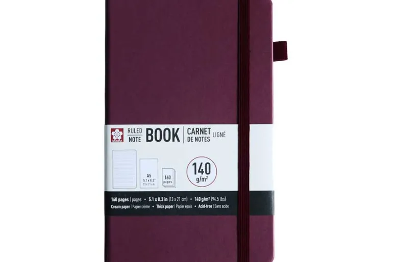 Sakura 140gsm A5 Hardcover Ruled Notebook – Deep Indigo