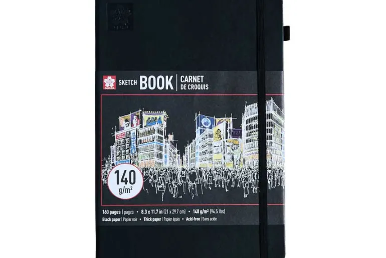 Sakura 140gsm A4 Hardcover Ruled Notebook – Mulberry