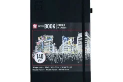 Sakura 140gsm A4 Hardcover Sketchbook – Black Paper