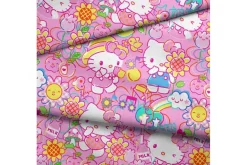 Sanrio Kawaii Crowd Hello Kitty Fabric