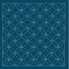 Sashiko Sampler Traditional Design Asa-no-ha on Navy
