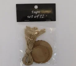 Scalloped Circle Kraft Tags – 12 Piece