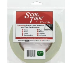 Scor-Pal Scor-Tape Double-Sided Adhesive – 1/8″ x 27 Yards
