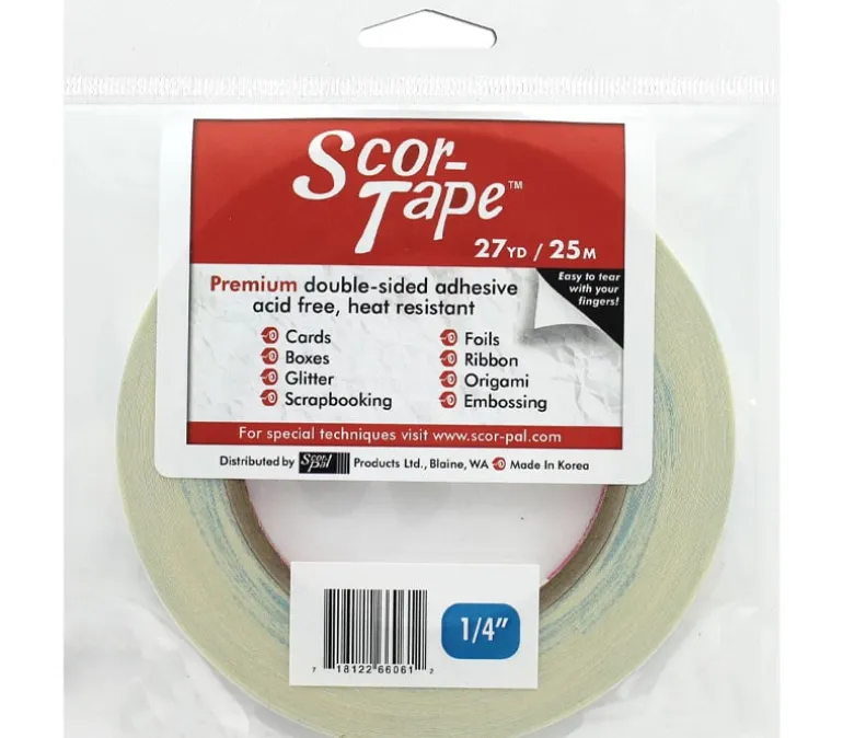 Scor-Pal Scor-Tape Double-Sided Adhesive – 5/8″ x 27 Yards