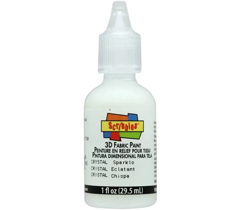 Scribbles 3-D Fabric Paint – 1-ounce – Crystal Sparkle
