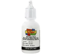 Scribbles 3-D Fabric Paint – 1-ounce – Shiny White