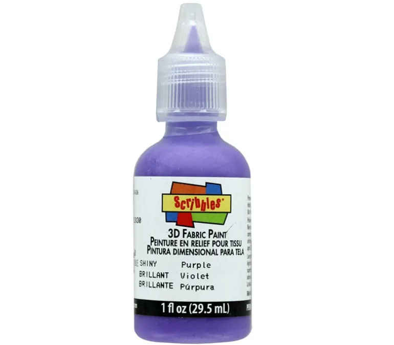 Scribbles 3-D Fabric Paint – 1-ounce – Shiny Purple