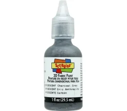 Scribbles 3-D Fabric Paint – 1-ounce – Iridescent Charcoal Gray