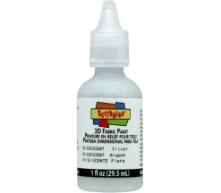Scribbles 3-D Fabric Paint – 1-ounce – Iridescent Silver
