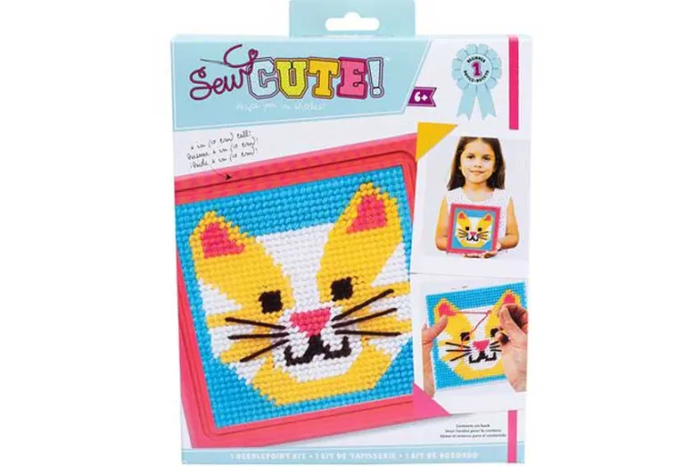 Sew Cute Cat Needlepoint Kit for Kids