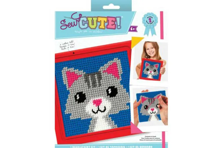 Sew Cute Lola the Cat Needlepoint Kit for Kids