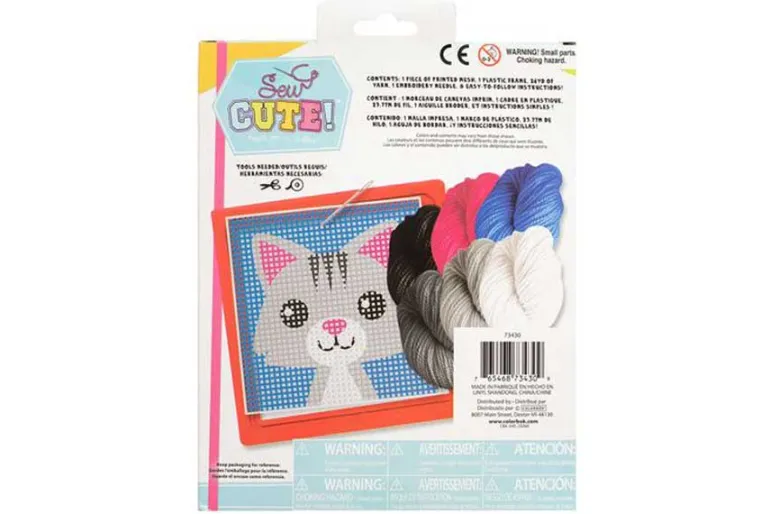Sew Cute Lola the Cat Needlepoint Kit for Kids
