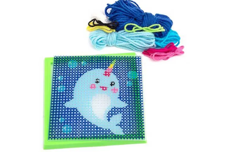 Sew Cute Narwhal Needlepoint Kit for Kids