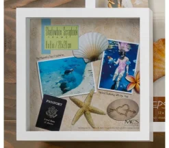 Shadowbox Scrapbook Frame – 8-inch x 8-inch – White