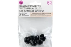 Shank Back Animal Eyes – 20mm – 6pc. – Brown
