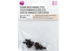Shank Back Animal Eyes – 20mm – 6pc. – Brown