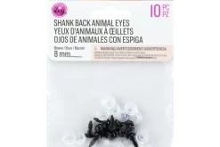 Shank Back Animal Eyes – 20mm – 6pc. – Brown