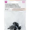 Shank Back Solid Eyes – 8mm – 10pc. – Brown