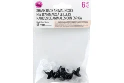 Shank Back Solid Eyes – 8mm – 10pc. – Brown