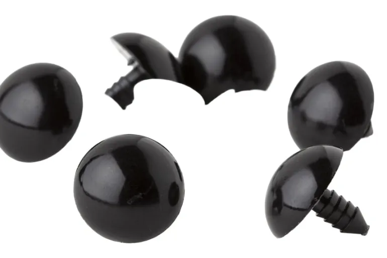 Shank Back Solid Eyes – 8mm – 10pc. – Brown