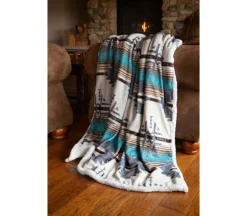 Sherpa Throw Blanket – Hidden Lake
