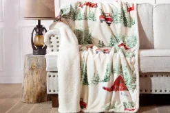 Sherpa Throw Blanket – Red White and Blue Southwest