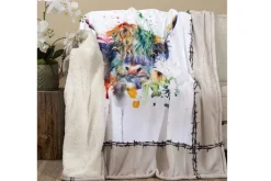 Sherpa Throw Blanket – Red White and Blue Southwest