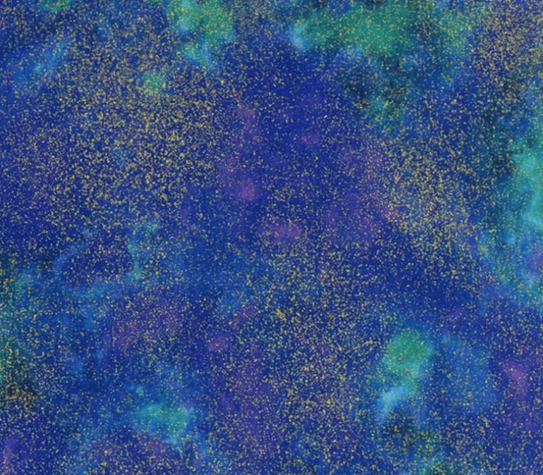 Shimmer Texture in Island Blues with Gold Metallic Highlights