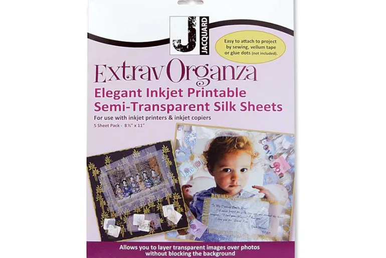 Silk Inject Printable Fabric Sheets, 8.5″x11″, 10pk