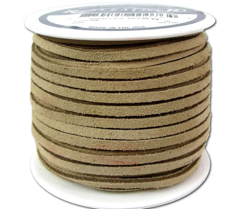Silver Creek Suede Lace – 1/8-inch x 25-yard – Beige