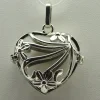 Silver Filigree Heart Cage Pendant – Silver Plated