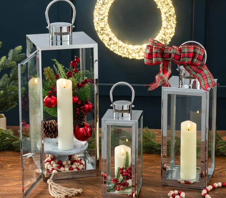 Silver Metal Lantern – Large