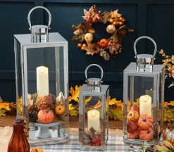Silver Metal Lantern – Large