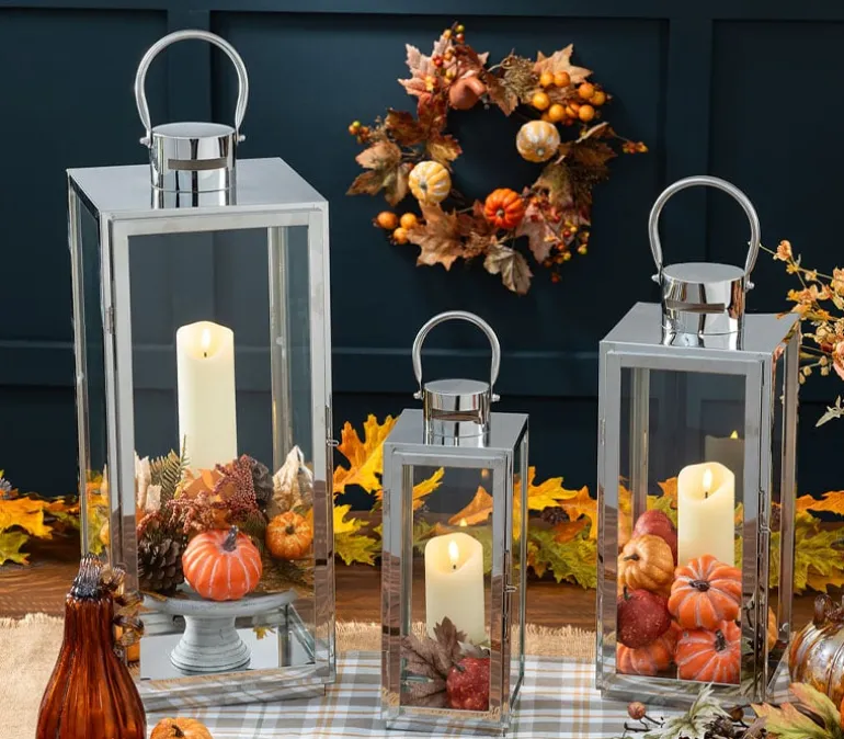 Silver Metal Lantern – Large