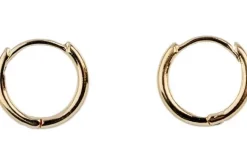 Silver Rectangular Huggie Hoop Earrings, 15×19.5mm, 4 Pieces