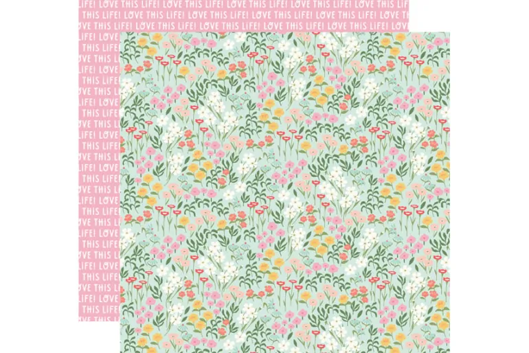 Simple Stories Pink Lemonade 12×12 Paper – Tag Elements