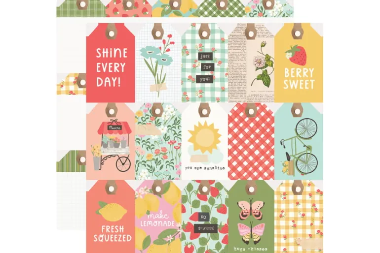 Simple Stories Pink Lemonade 12×12 Paper – Spread Your Wings