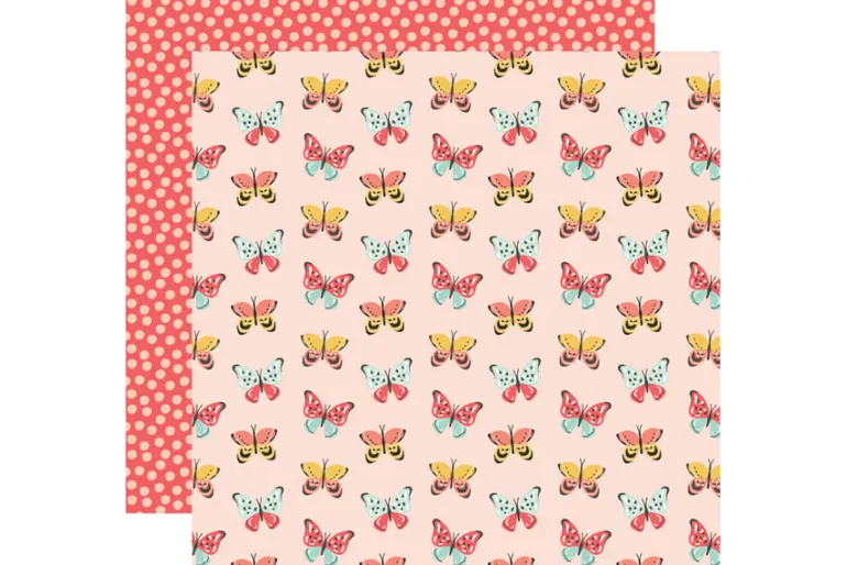Simple Stories Pink Lemonade 12×12 Paper – Spread Your Wings