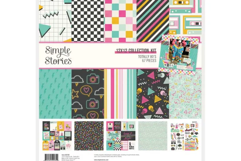 Simple Stories Totally 80’s 12×12 Collection Kit