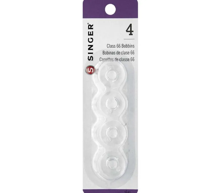Singer Bobbins – Class 66 – Plastic – 4 Piece