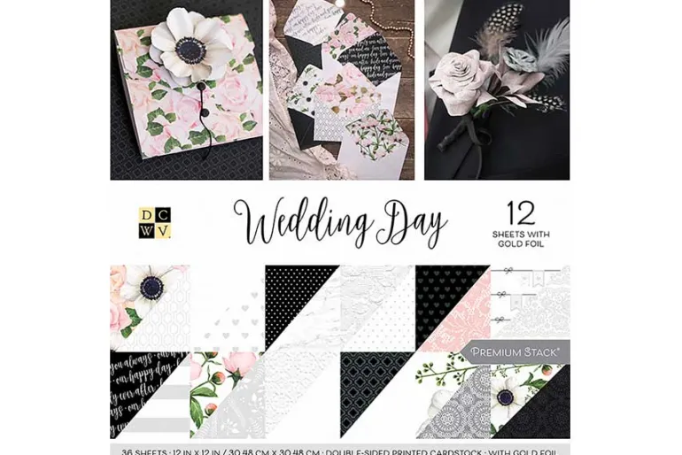Single-Sided Cardstock Stack 12″X12″ – Le Blanc