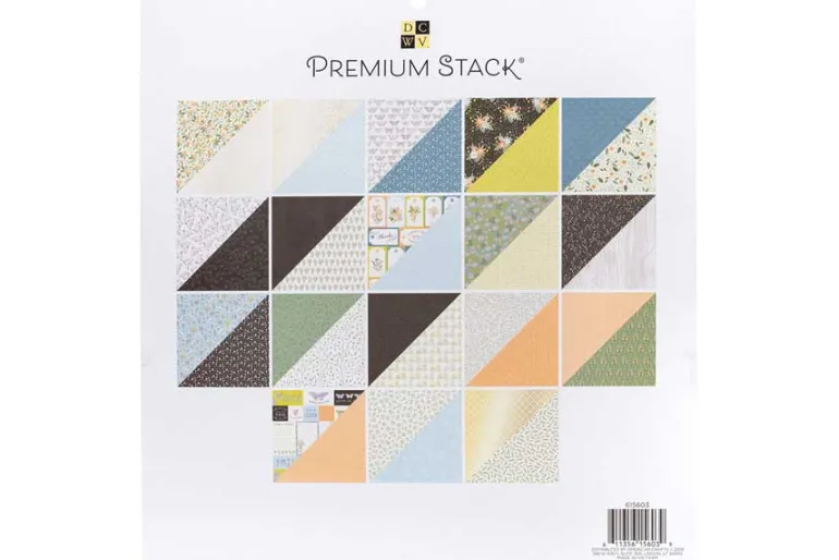 Single-Sided Cardstock Stack 12″X12″ – Le Blanc