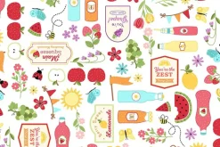 Sippin’ on Sunshine Bias Gingham Red on White