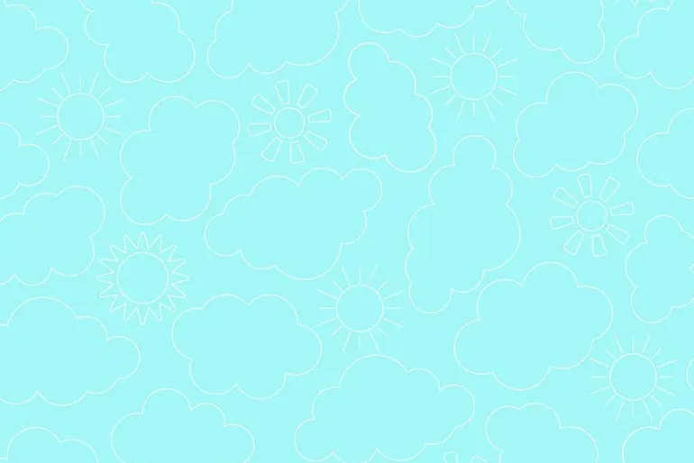 Sippin’ on Sunshine Sunny Skies Outlines on Aqua