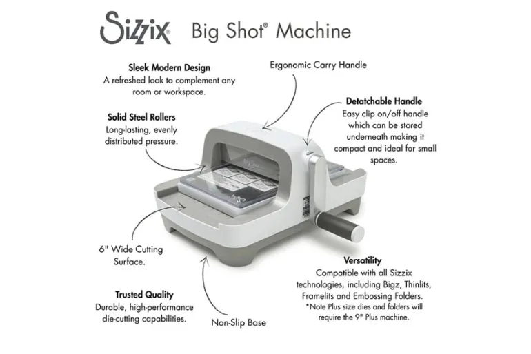Sizzix Big Shot Machine – White & Gray 2025 Redesign