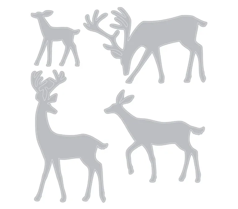 Sizzix Thinlits Die Set 4 Piece – Darling Deer by Tim Holtz